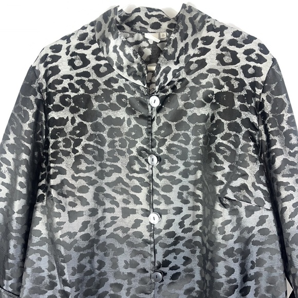 Jones New York Woman Cape/jacket animal print button dwn Sz 2X - Picture 5 of 12